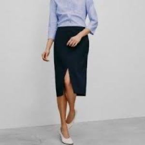 Aritzia Babaton Jax Skirt Navy Blue